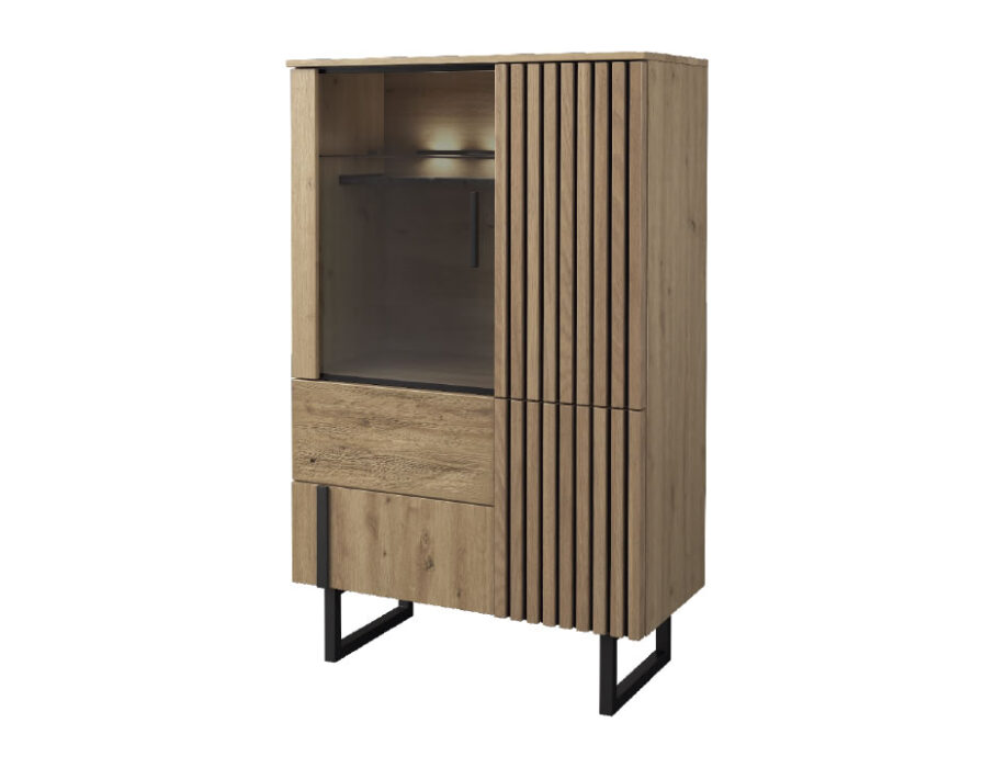 Gintaro komoda su stalčiais 1DS3D dešininė Mebin