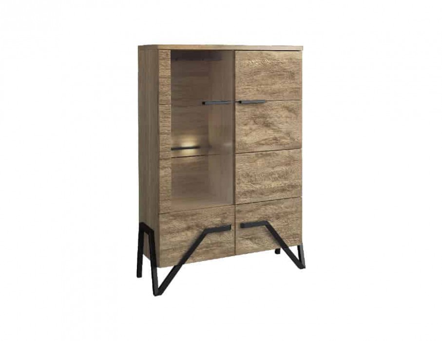 Pik komoda su baru ir apšvietimu Mebin Lion