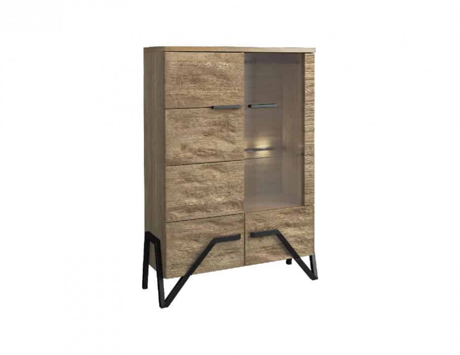 Pik komoda su stalčiais ir apšvietimu, dešinėje, Mebina