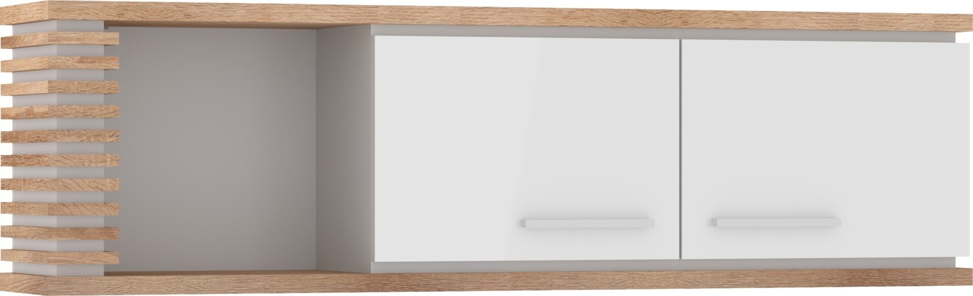 MILAR 13 baldai, pakabinama spintelė, 2 durų lentyna