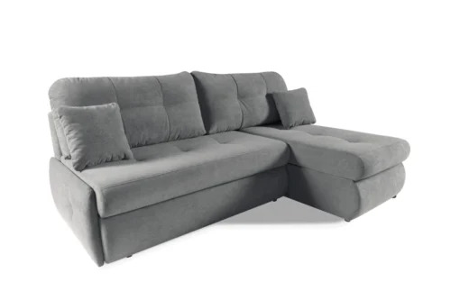 Plona kampinė sofa – Minkštas audinys – AKCIJA