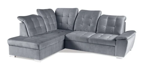 Bonny audinio kampinė sofa su galvos atramomis – AKCIJA