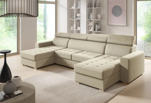 „Monsun“ išskleidžiama kampinė sofa, U formos