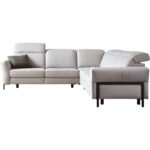 Mellow Etap kampinė sofa su odine danga L4
