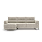 Nordic atvira kampinė sofa, miegojimo funkcija, konteineris