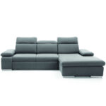 Orlando kampinė sofa su miegojimo funkcija, konteineriu, reguliuojamais galvos ir porankiais Gr2