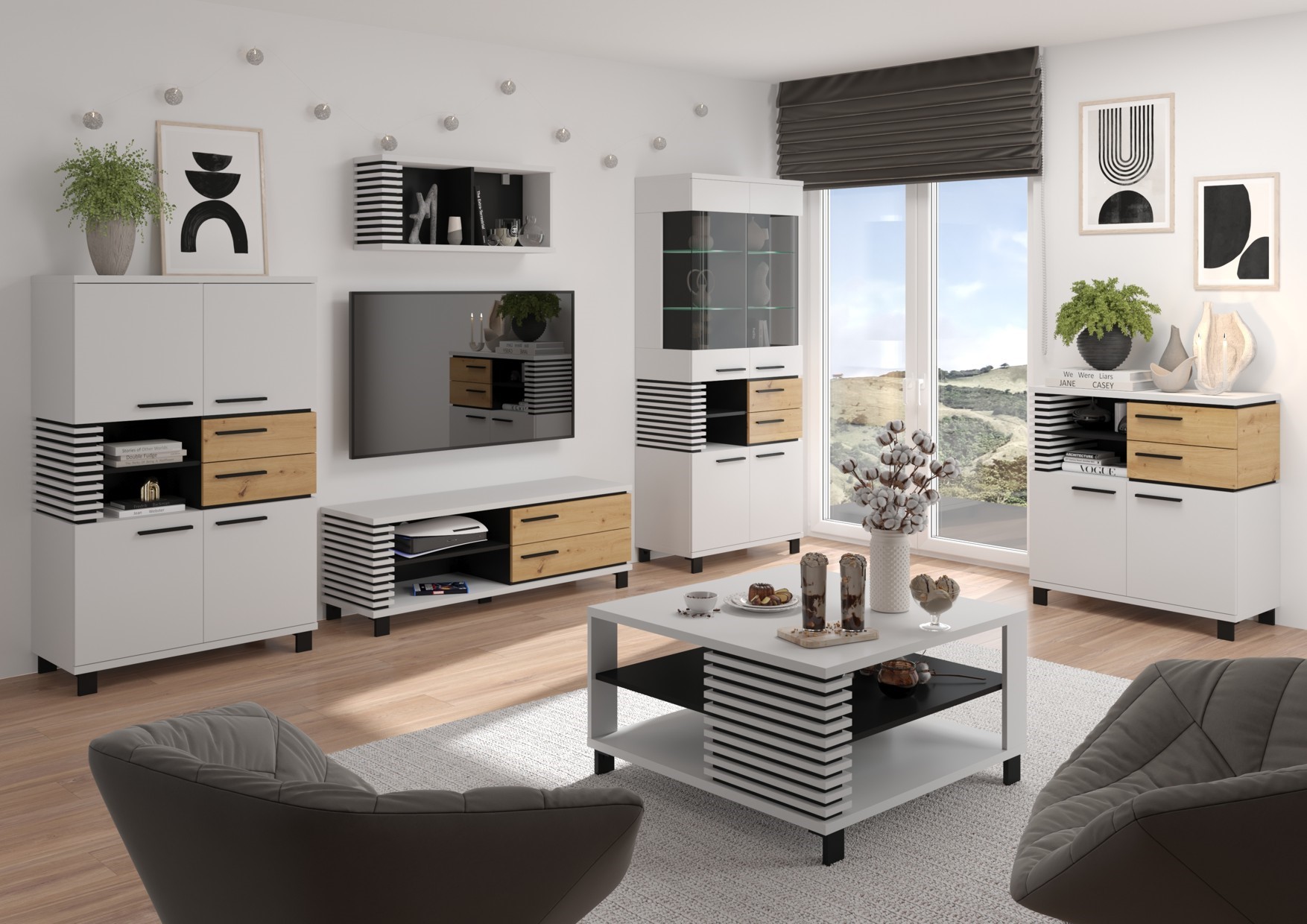 MILAR baldai #1 sieninė svetainės spintelė