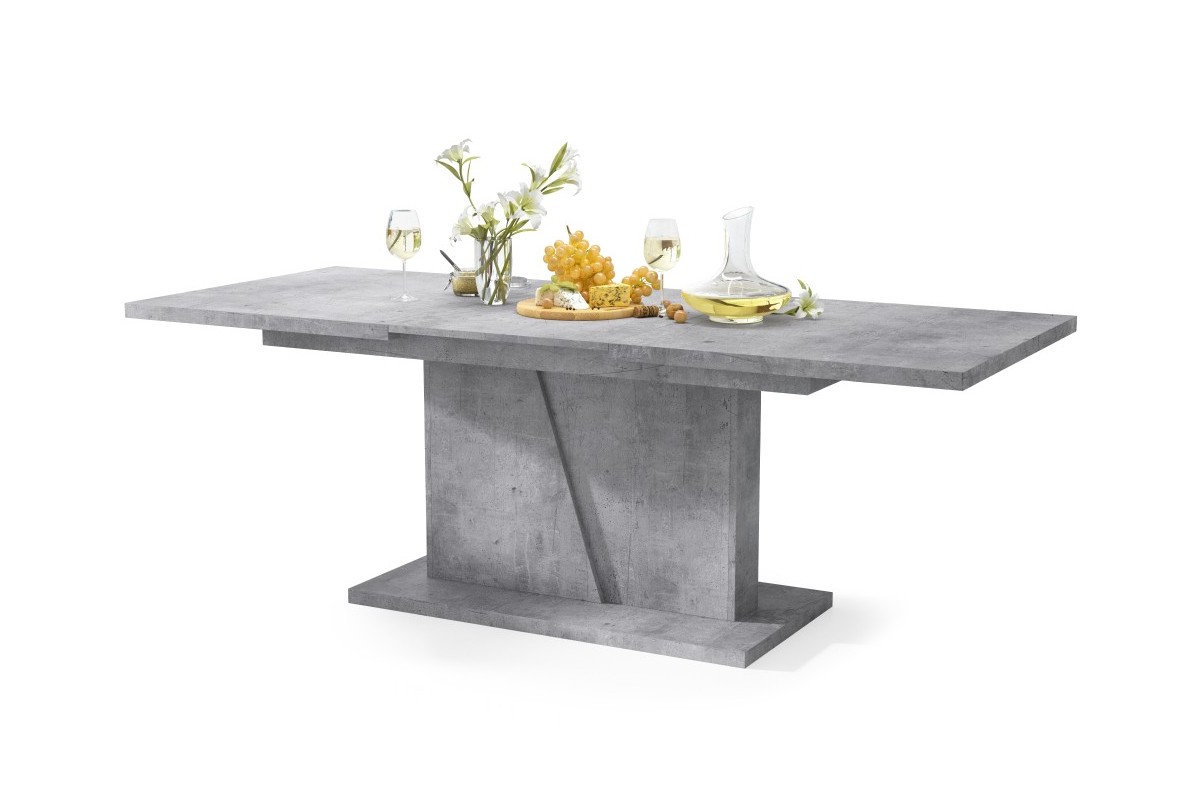 NOBLE NOIR Millennium Concrete - STALAS IŠSITRAUKIAMAS IKI 218 cm!