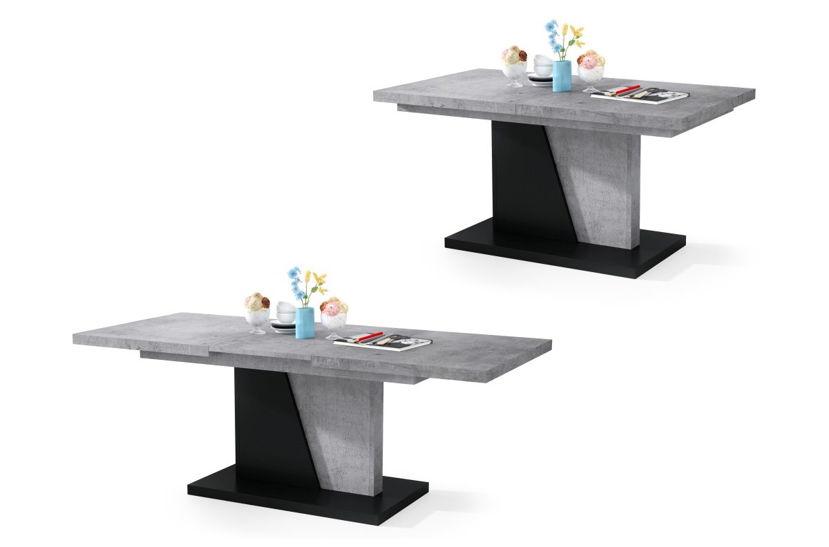 NOIR Millenium Concrete/Matinė juoda - MODERNUS SULANKSTOMAS SUOLAS SVETAINEI