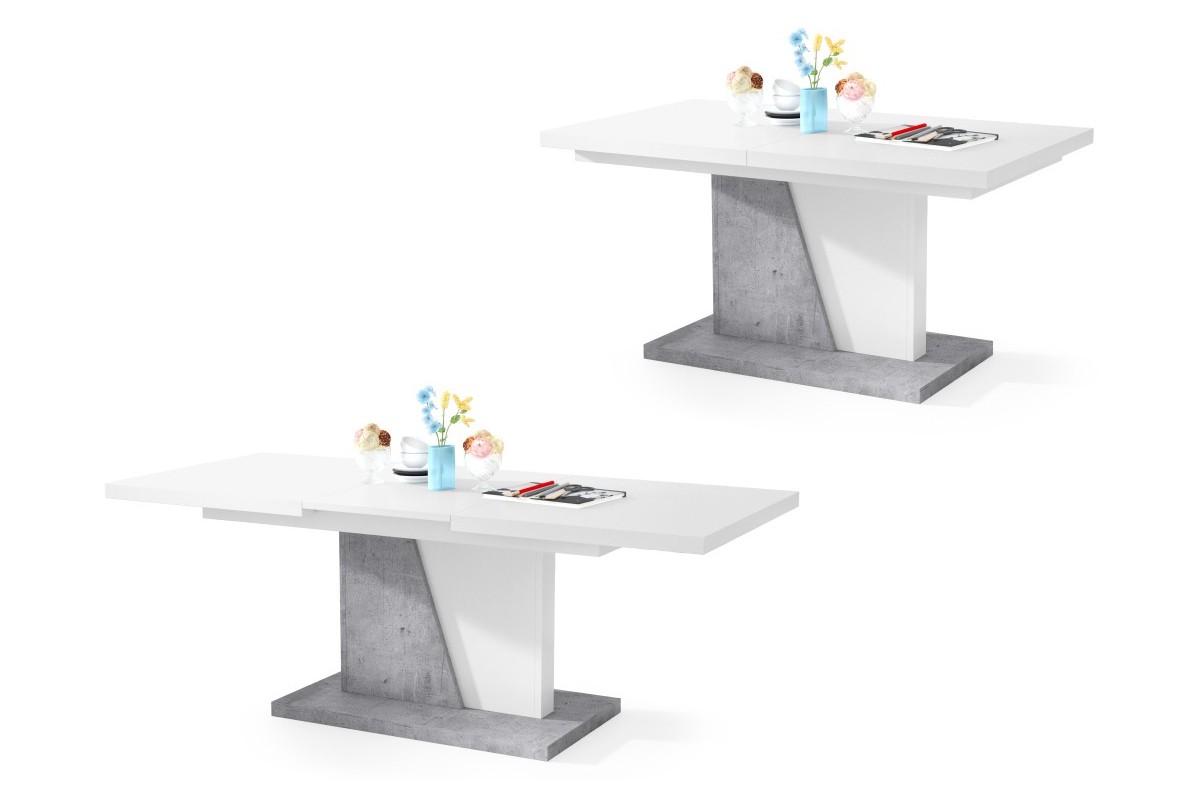 NOIR baltas/tūkstantmečio betonas - MODERNUS SULANKSTOMAS SUOLAS SVETAINEI