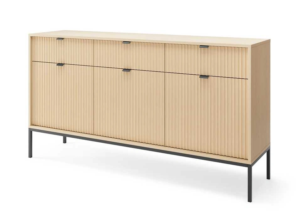 Nova komoda su stalčiais KSZ-154 Vicenza ąžuolo spalvos