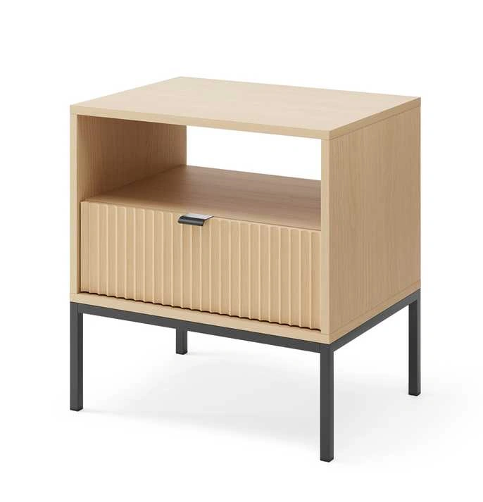 Nova naktinis staliukas su stalčiumi S-54, Vicenza ąžuolas