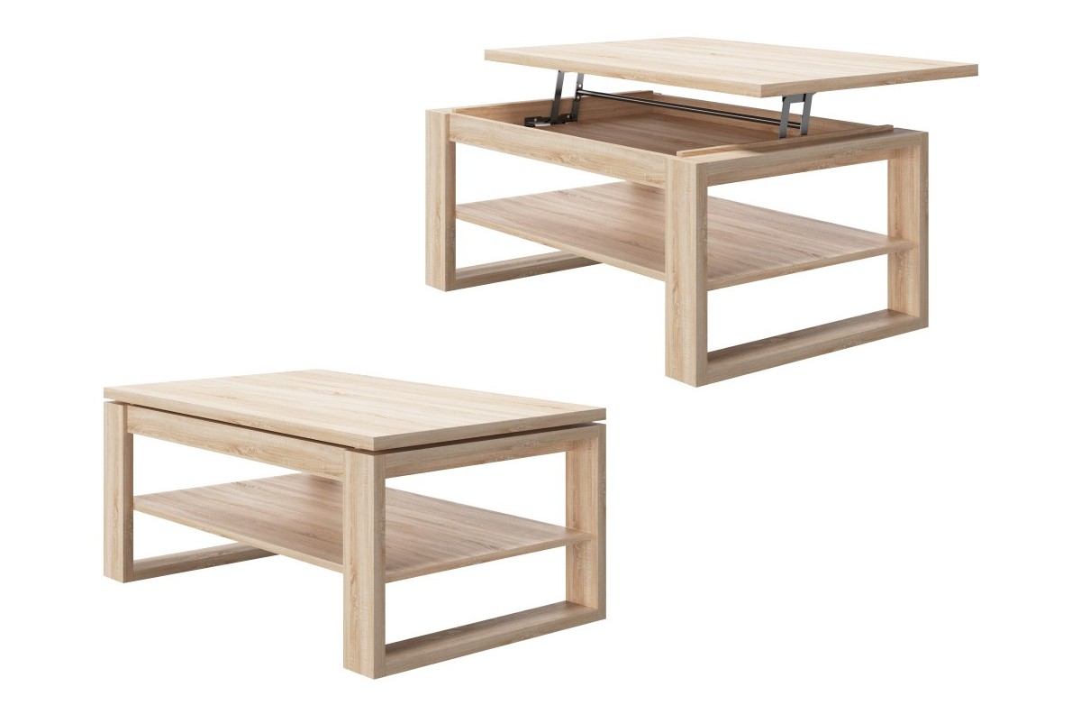 NUO Sonoma Oak - MODERNUS SULANKSTOMAS SUOLAS SU PAKELIAMU mechanizmu