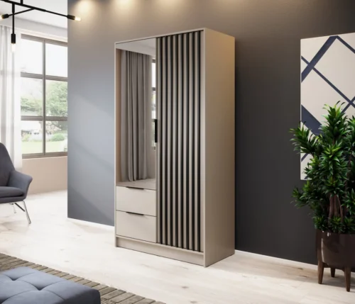 Nelly 2D spinta su kašmyro grotelėmis ir veidrodžiu