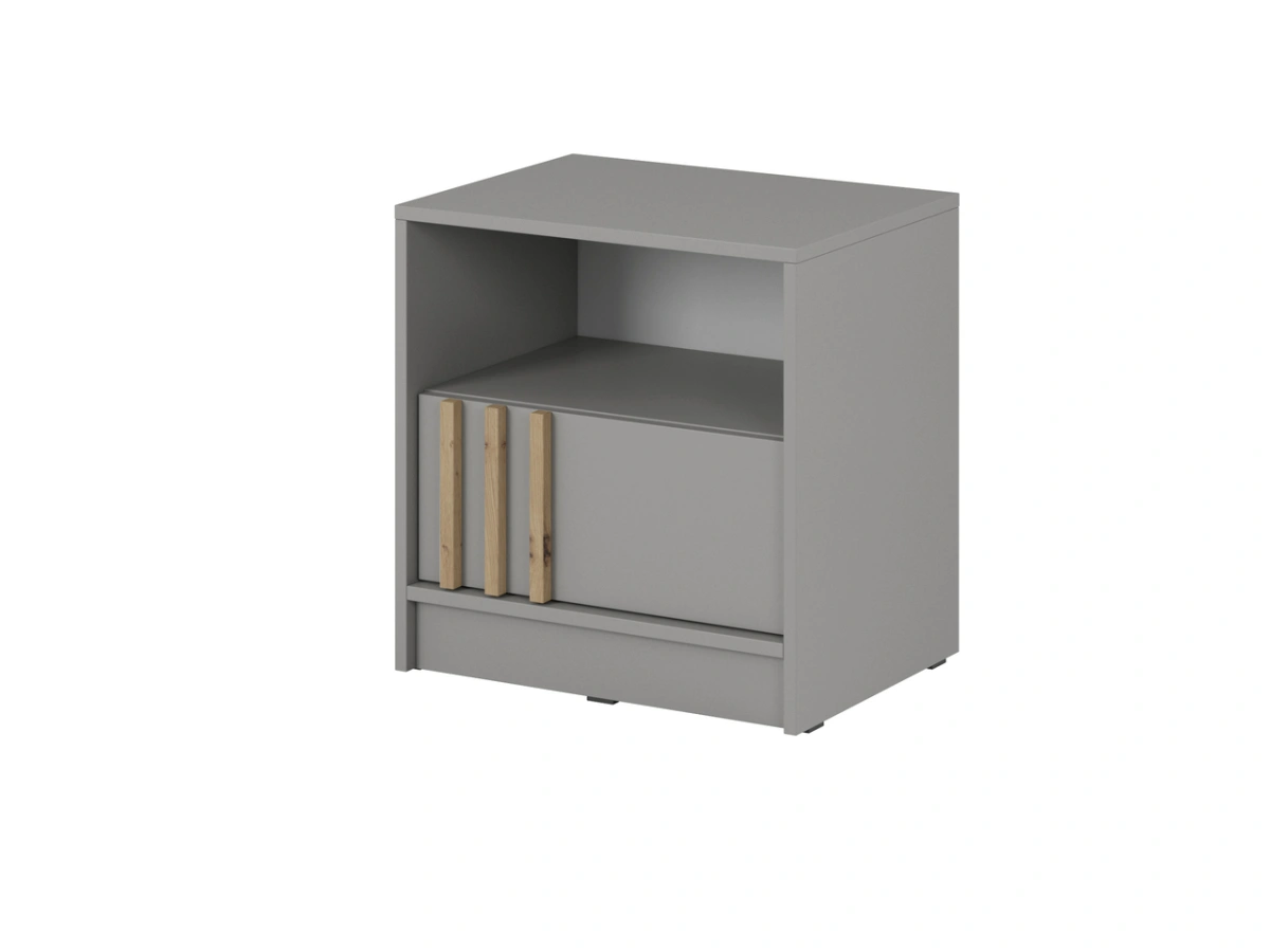 Nelly naktinis staliukas su grotelėmis, pilkas — изображение 3