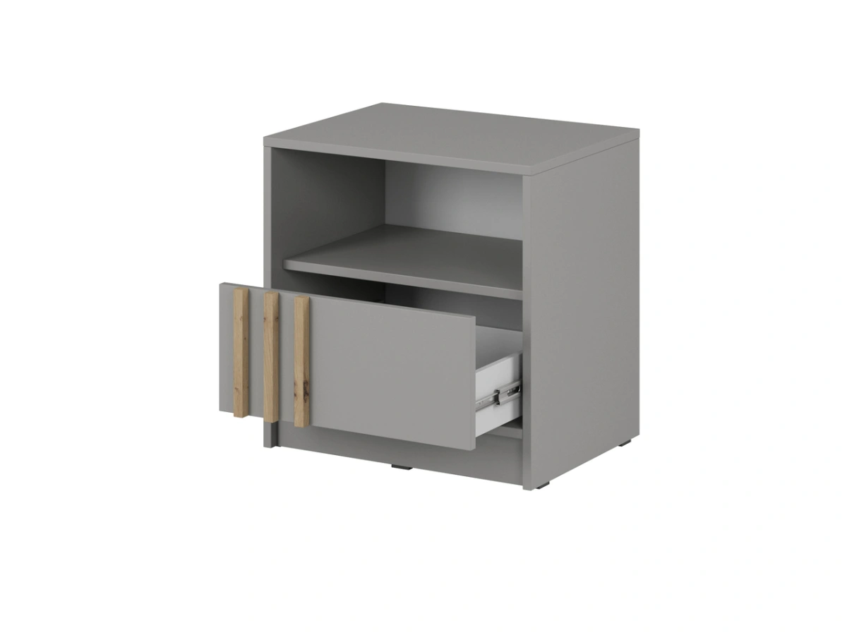 Nelly naktinis staliukas su grotelėmis, pilkas — изображение 4