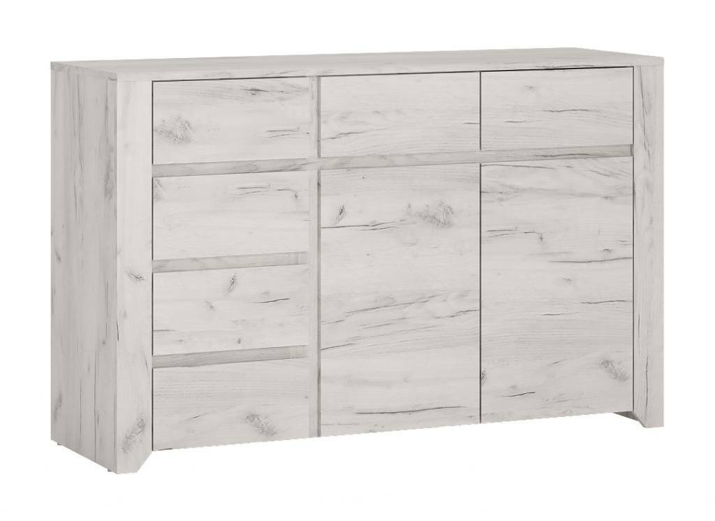 Angel TYP-42 - Komoda su stalčiais 2D-6S, ąžuolo baltumo, rankdarbiams