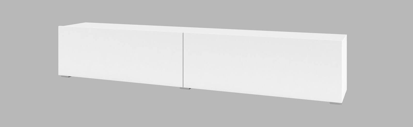 Ava dviejų durų TV spintelė, matinė balta/Wotan ąžuolas