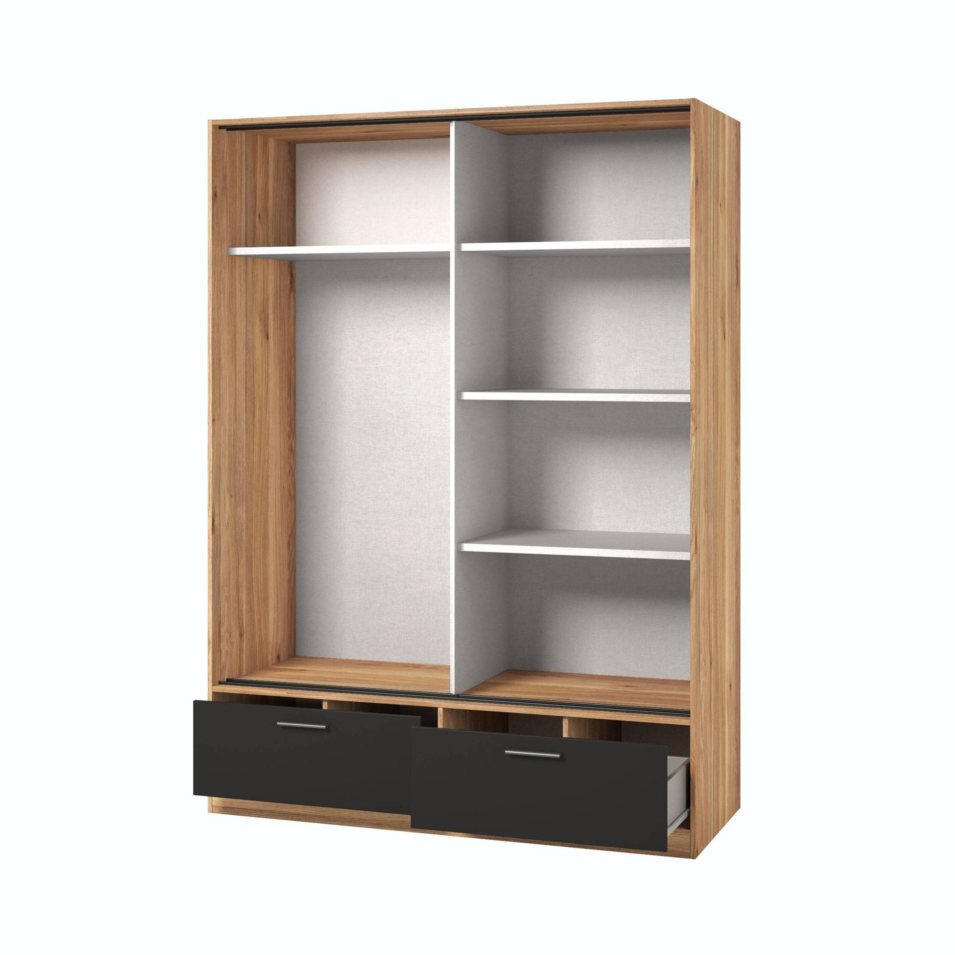 Beta – Drabužinė 2D2S su veidrodžiu, „Mauvella Oak“ matinės juodos spalvos