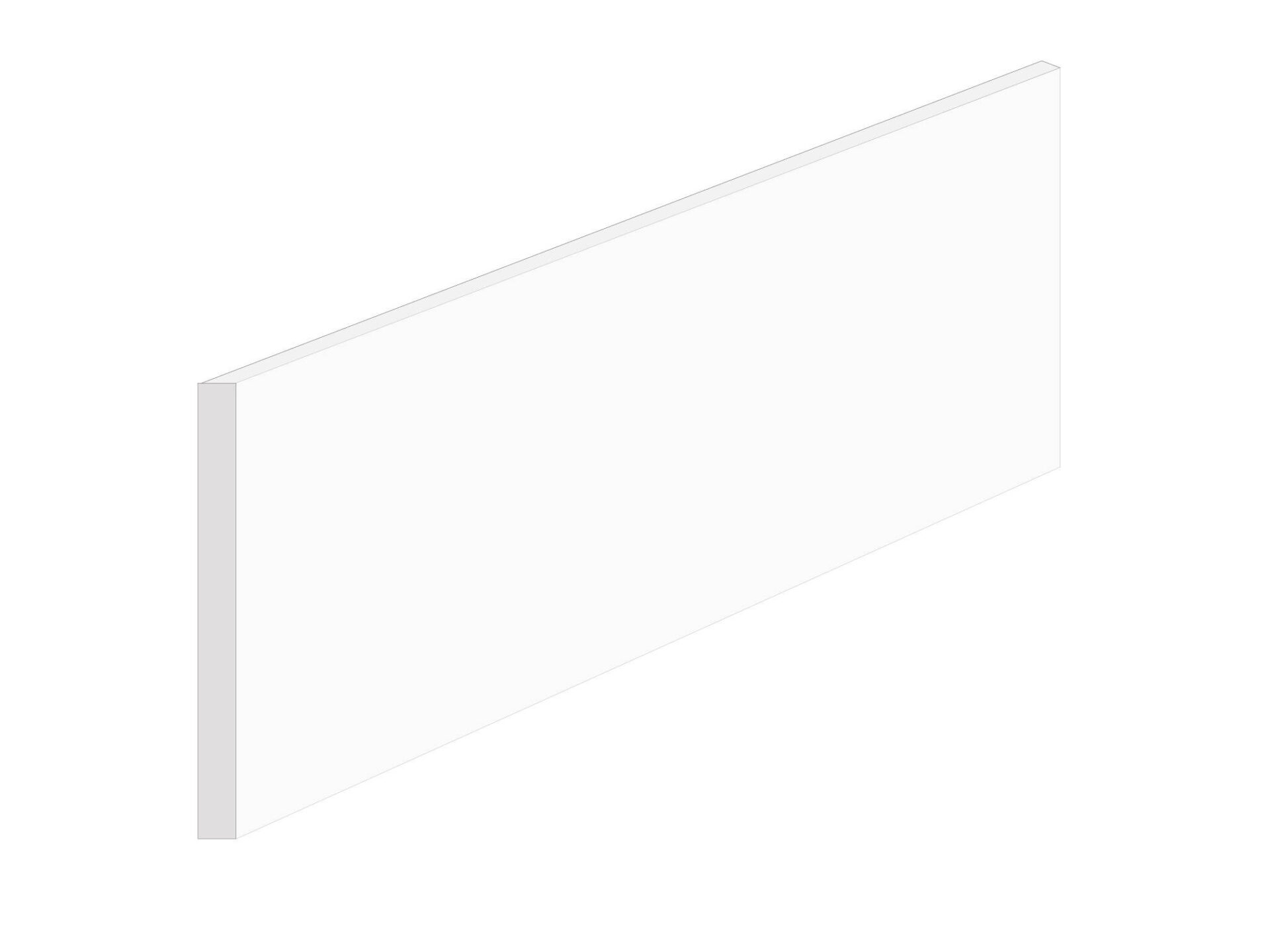 Matinės baltos spalvos cokolis – 2 m, skirtas „Sorento“ kolekcijai