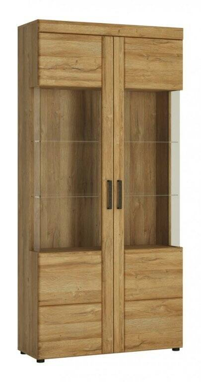 Cortina CNAV03 - 2 durų vitrina Grandson Oak spalvos