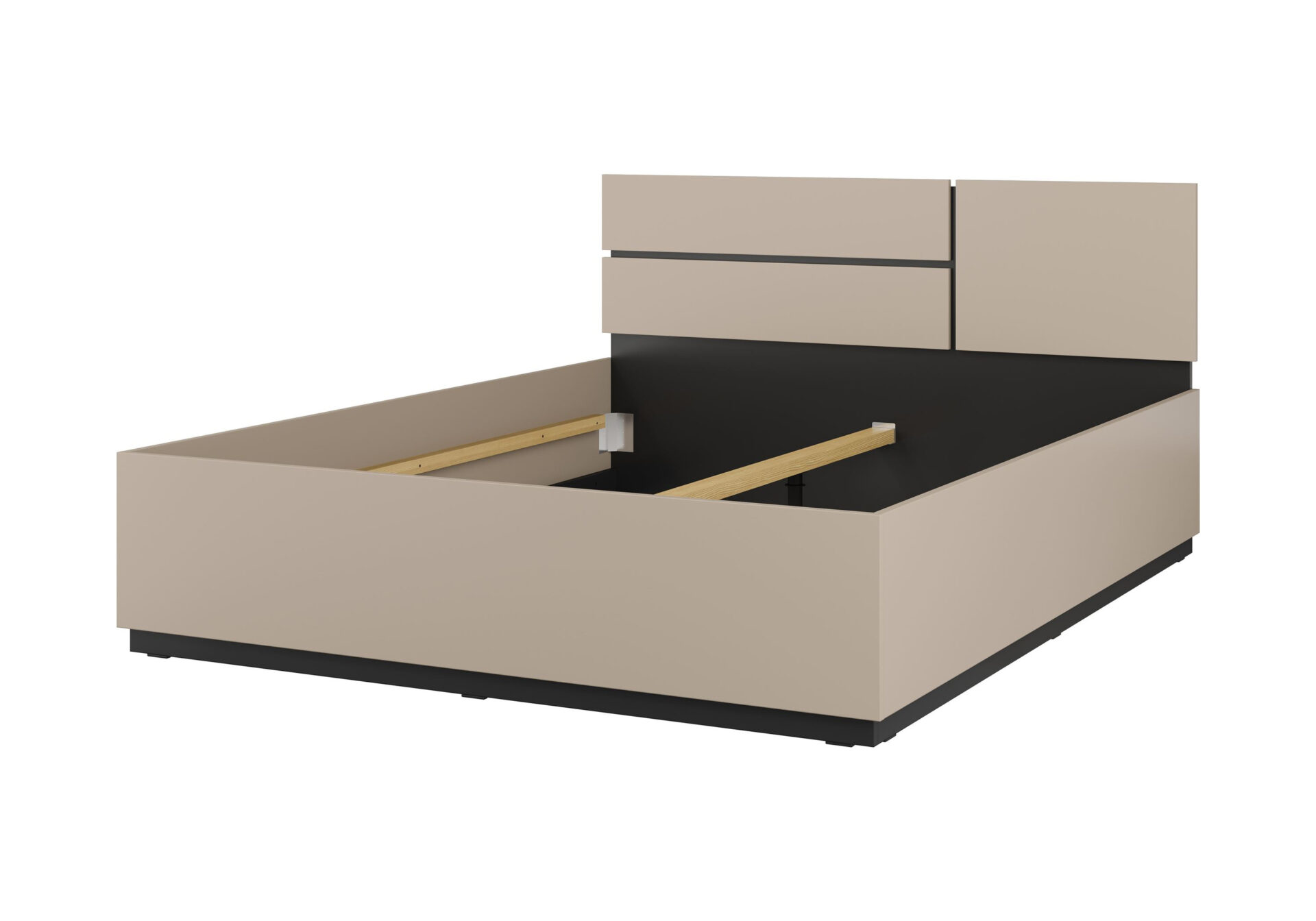 „Cross S“ – lova, 160 cm, Kongo juodumo, onikso spalvos, matinė