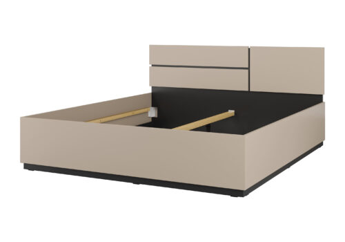 „Cross S“ – lova, 180 cm, Kongo juodumo, onikso spalvos, matinė