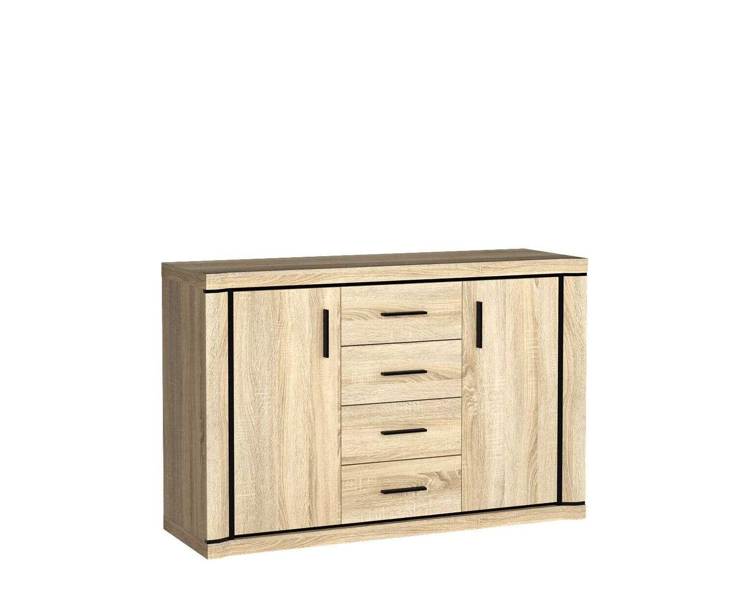 DALLAS-5 - 2D4S komoda, Sonoma ąžuolo spalvos