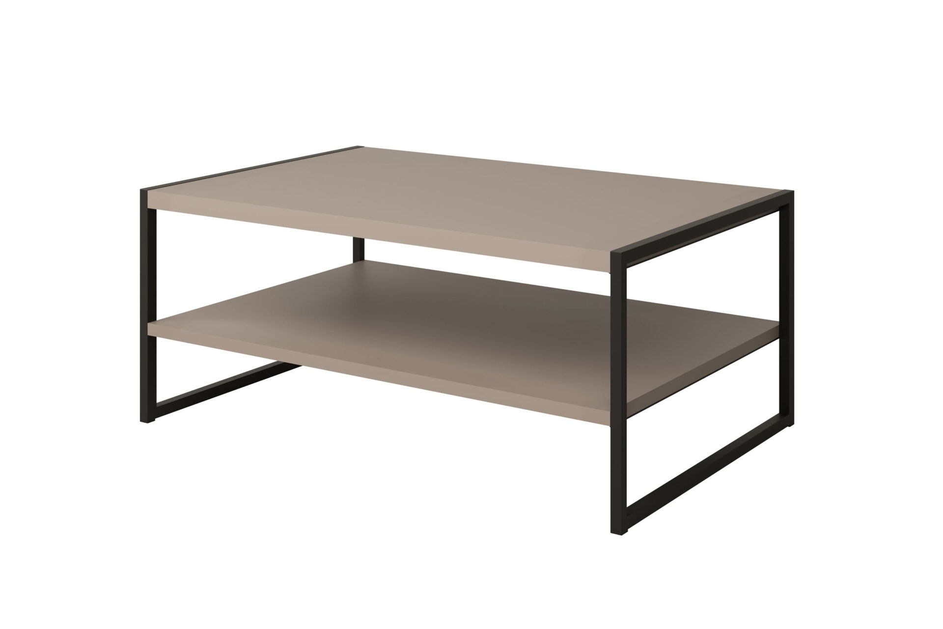 „Eco - Congo“ stačiakampis kavos staliukas, juodas metalas