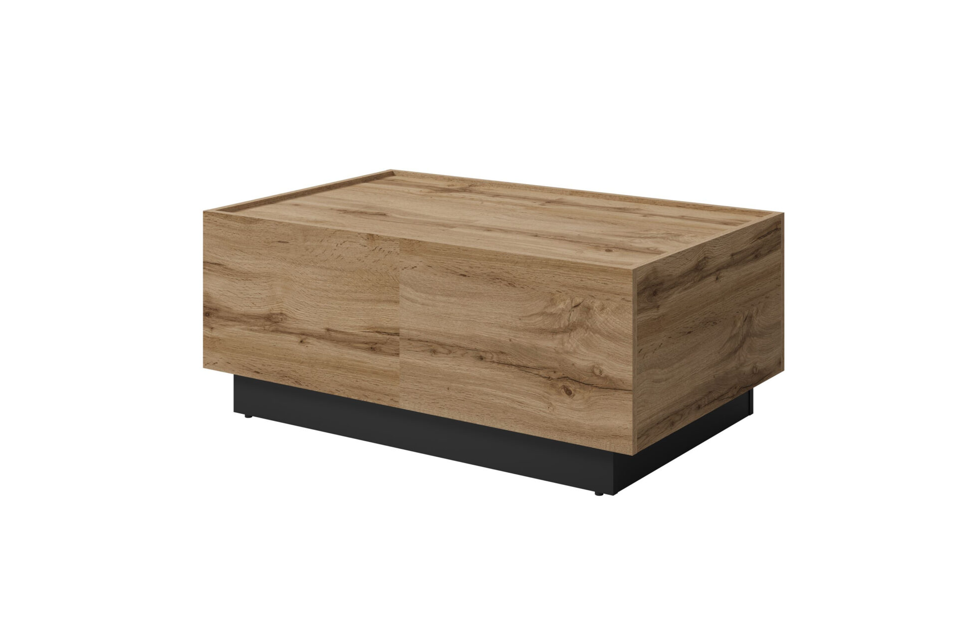 Eko - ištraukiamas kavos staliukas Wotan ąžuolo juodo onikso spalvos