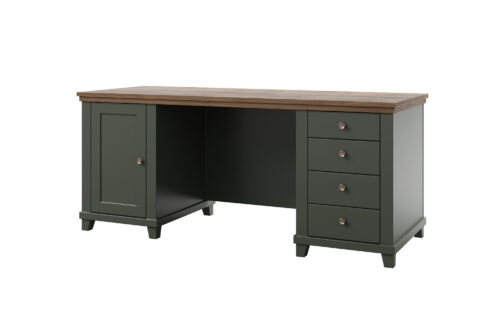Evora biuro stalas, 1D4S, žalias ąžuolas, Lefkas