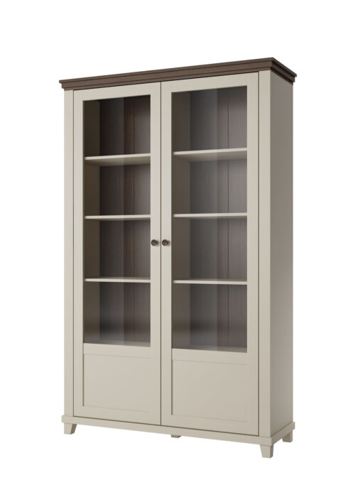 Evora WM – 2 durų vitrina, šviesiai smėlio spalvos ąžuolas, Dunin