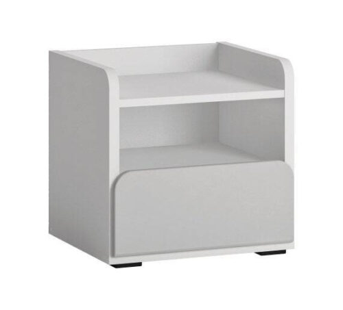 Flexi FLXK03 – 1S naktinis staliukas, baltas/pilkas