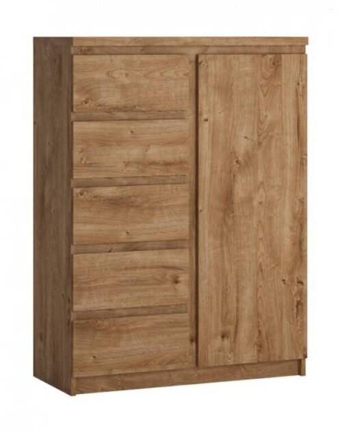 Fribo FRIK01 – Komoda 1D5S Ribbeck ąžuolo aukso spalvos