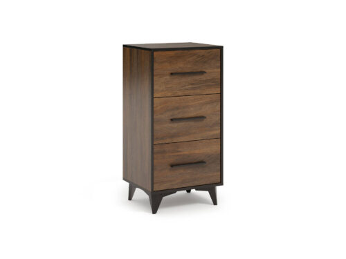 Frida K3SW – komoda su 3 stalčiais, Shirin Walnut