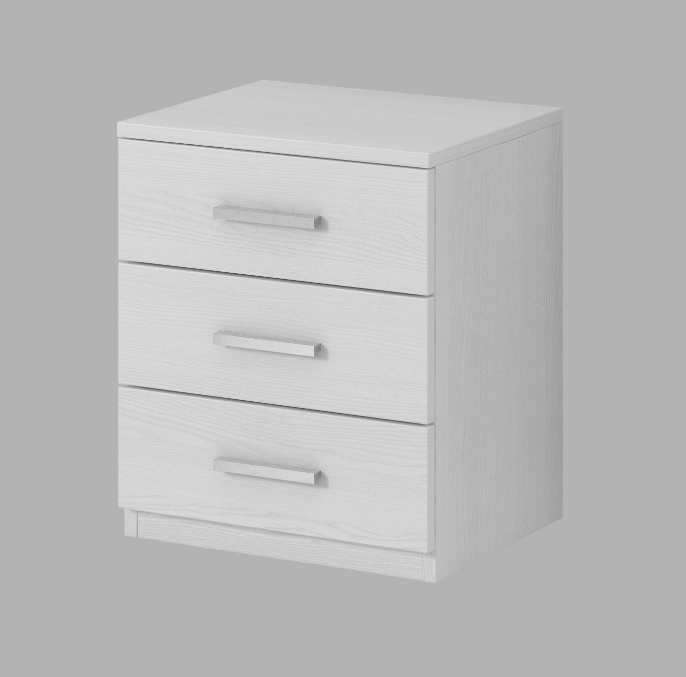 „Galaxy“ naktinis staliukas, 3 stalčiai, „Abisko Ash“