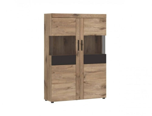 Grano GRNV03 – 2 durų vitrina Viking Oak/Space Gray