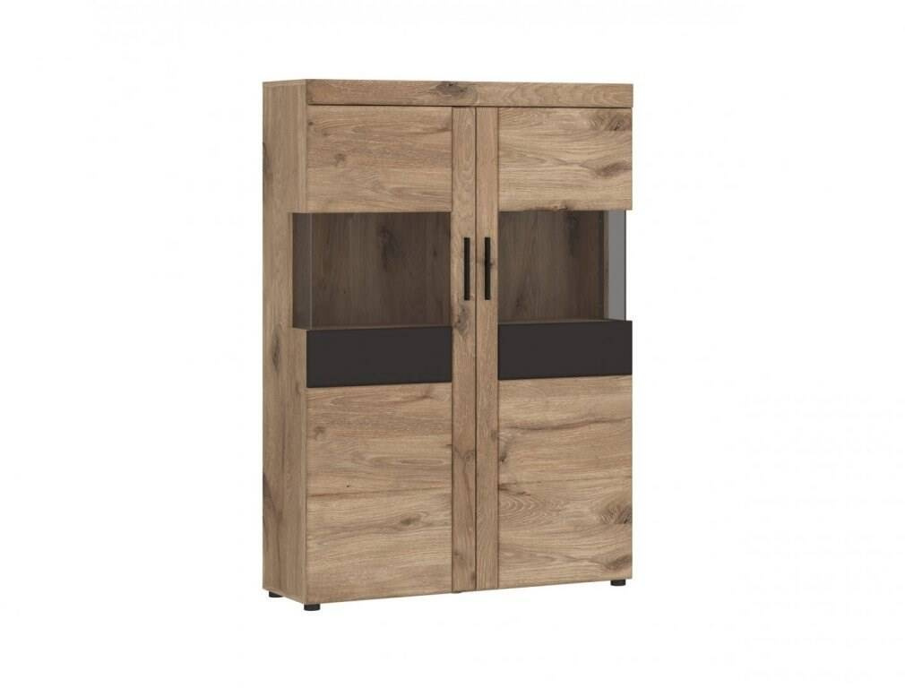 Grano GRNV03 – 2 durų vitrina Viking Oak/Space Gray