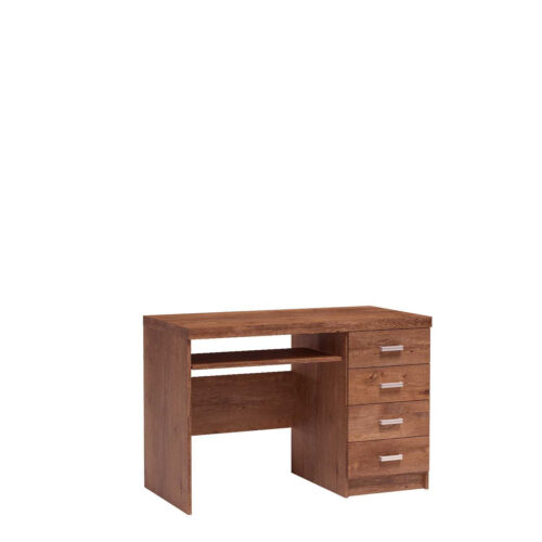 INDIANAPOLIS-16 – 4 stalčių rašomasis stalas, šviesaus uosio spalvos