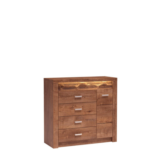 INDIANAPOLIS-17 – Komoda 1D4S šviesaus uosio spalvos