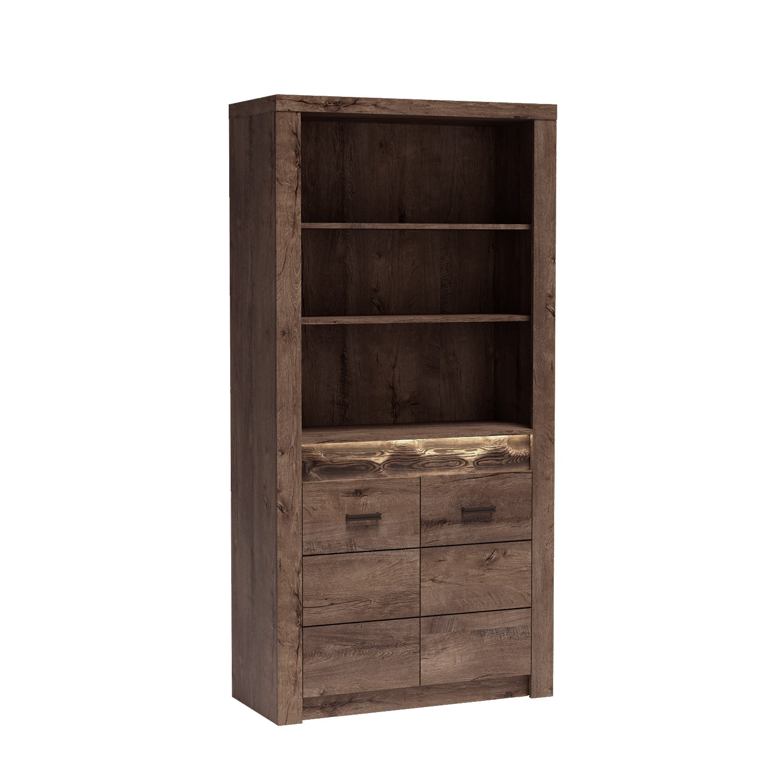 INDIANAPOLIS-5 - 2 durų knygų lentyna, tamsi uosio spalvos