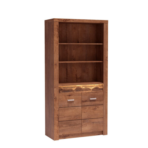 INDIANAPOLIS-5 – 2 durų knygų lentyna, šviesaus uosio spalvos