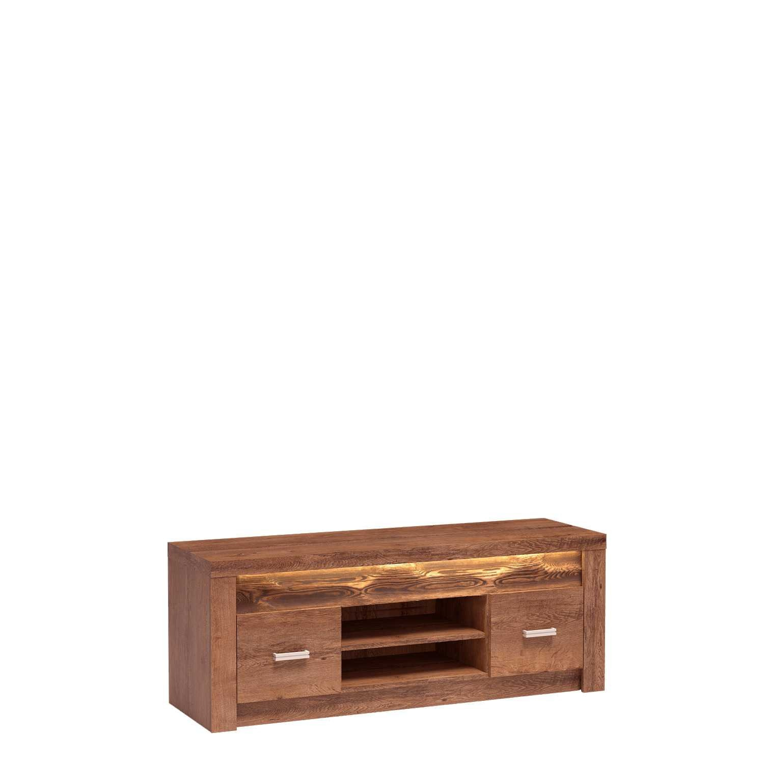 INDIANAPOLIS-9 - Dviejų stalčių TV spintelė, šviesaus uosio spalvos