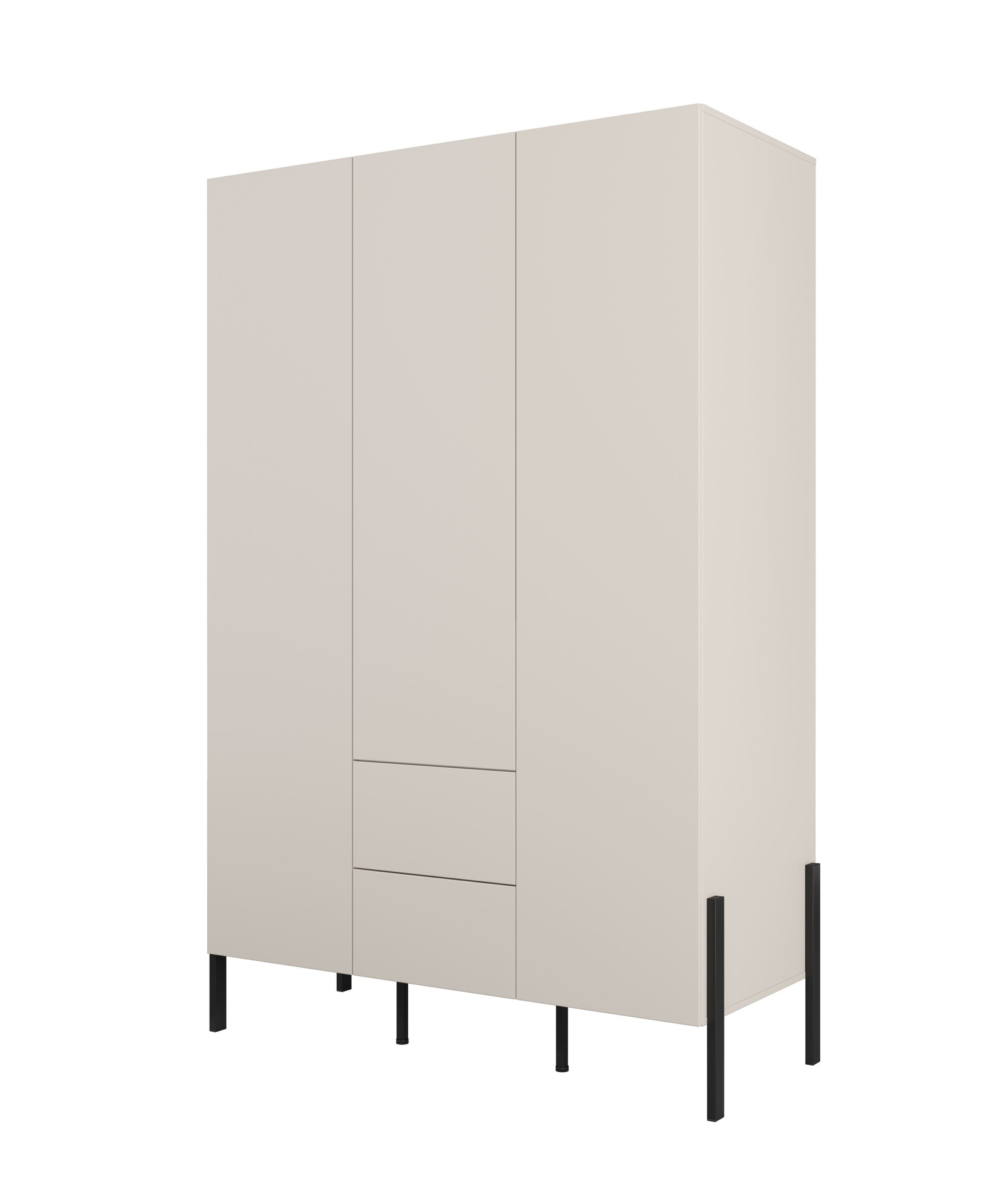 Jukon S - Drabužinė 3D2S su kašmyru, juodomis metalinėmis kojelėmis