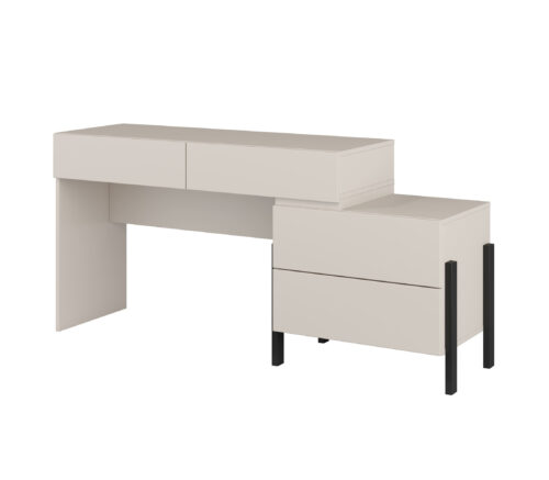 Jukon S – Tualetinis staliukas, 4S, kašmyro juodos metalinės kojos