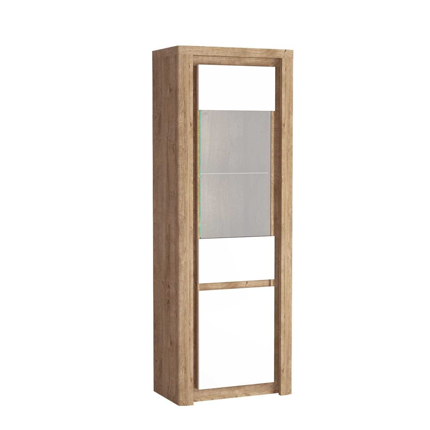 LIVINIO-4 - Dviejų durų vitrina „Ribbeck White Gloss“