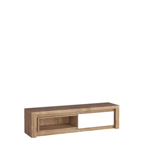 LIVINIO-9 – 1D „Ribbeck“ televizoriaus spintelė, blizgi balta