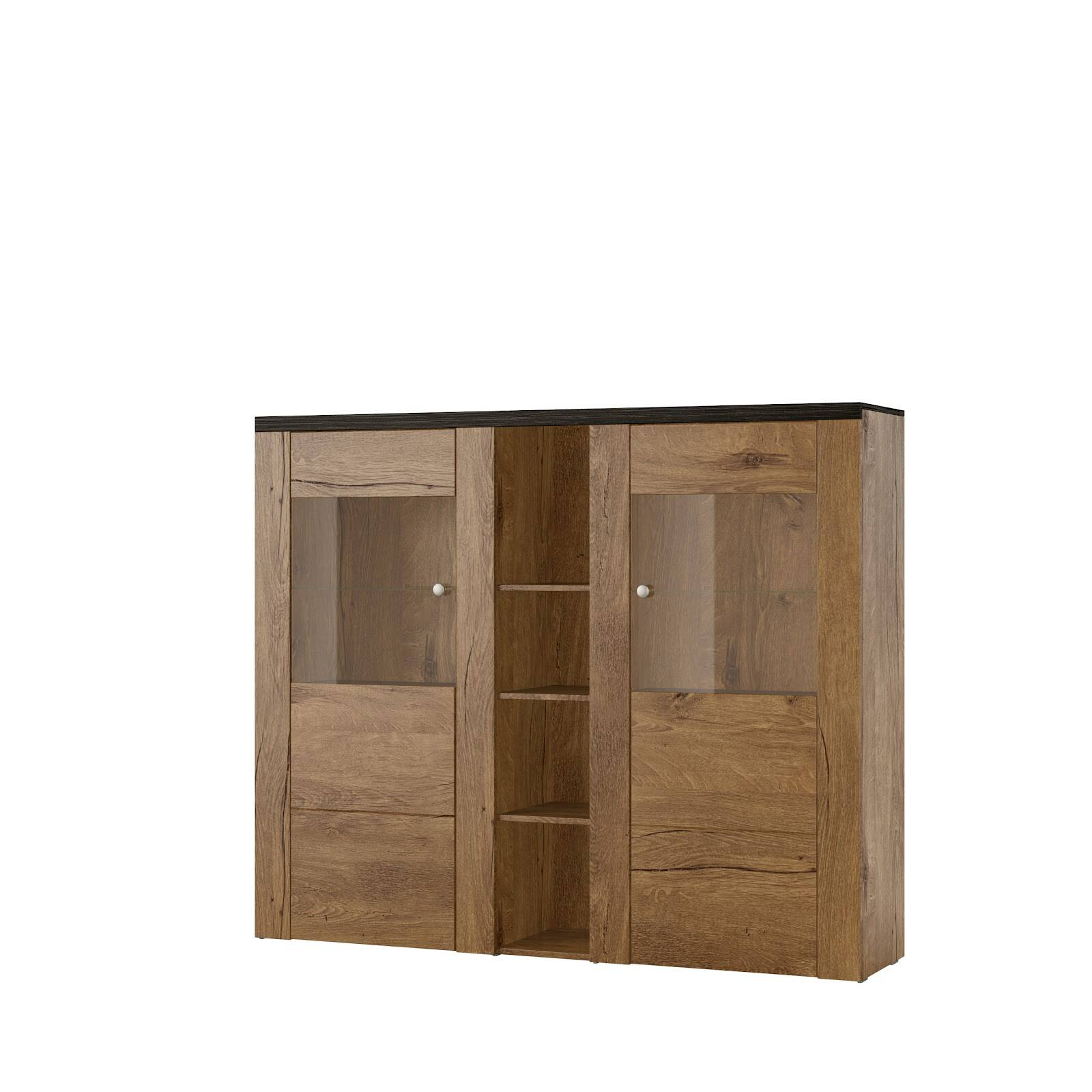 Larona 2 durų baro vitrininė spinta Lefkas Oak / Touchwood