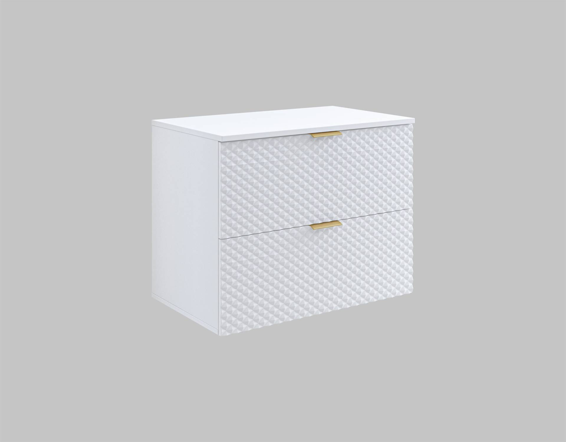 Laura - 2S pakabinama praustuvo spintelė, 80 cm, matinė balta