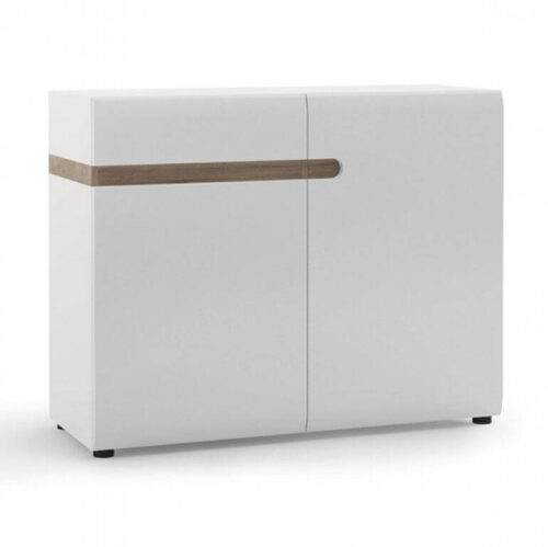 Linate TYPE 35 – Komoda su stalčiais 2D-1S balta/trufelių spalvos ąžuolas